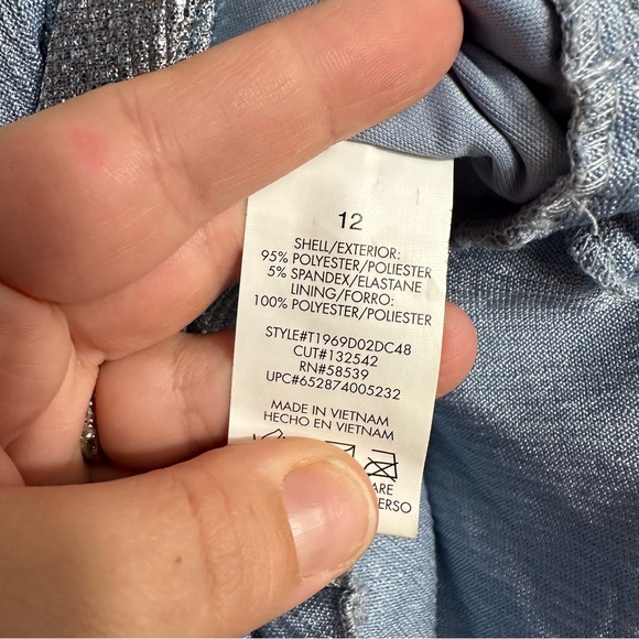 Girls blue & silver holiday dress, sleeveless, Ruffled hem, size 10, Speechless - Picture 6 of 6